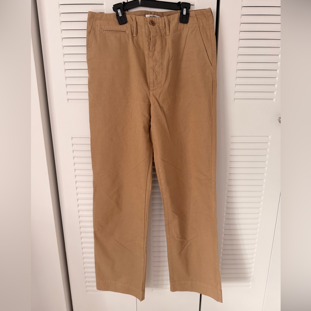 RE/DONE 90s High-Rise Loose Trousers Button Fly Twill Chino Washed Khaki - Picture 3 of 8